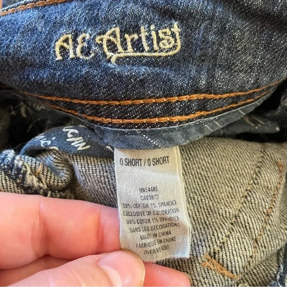 Y2K American Eagle Ultra Low rise bootcut Artist dark wash Jeans 0 short - Picture 9 of 10
